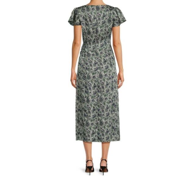 Cinq a Sept Dress Kacydie abstract slit midi size 10 - Picture 9 of 9